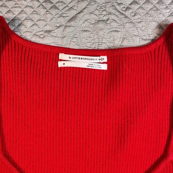 Anthropologie Red Midi Skirt for Cocktail Events - Picture 2 of 10